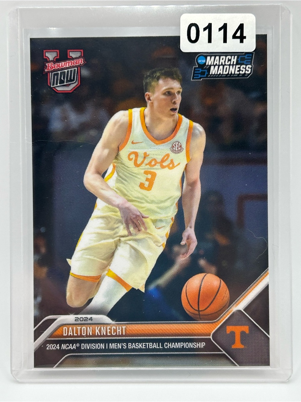 Dalton Knecht Tennessee Vols Bowman NOW 2024 NCAA Basketball Trading Card 🏀